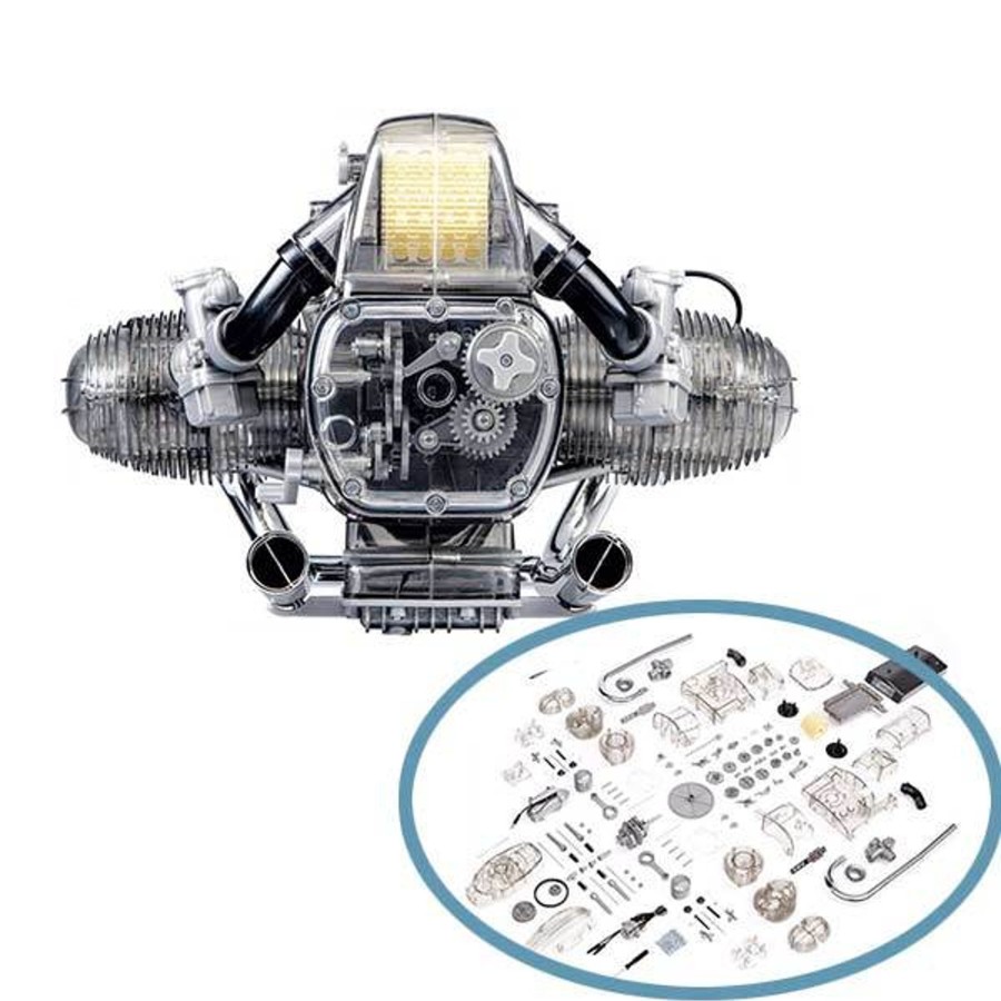 Stem Model enginediy | Flat Twin Airhead Engine Model Kit - Build Your Own 2 Cylinder Engine - Bmw Diy Assembly Kit