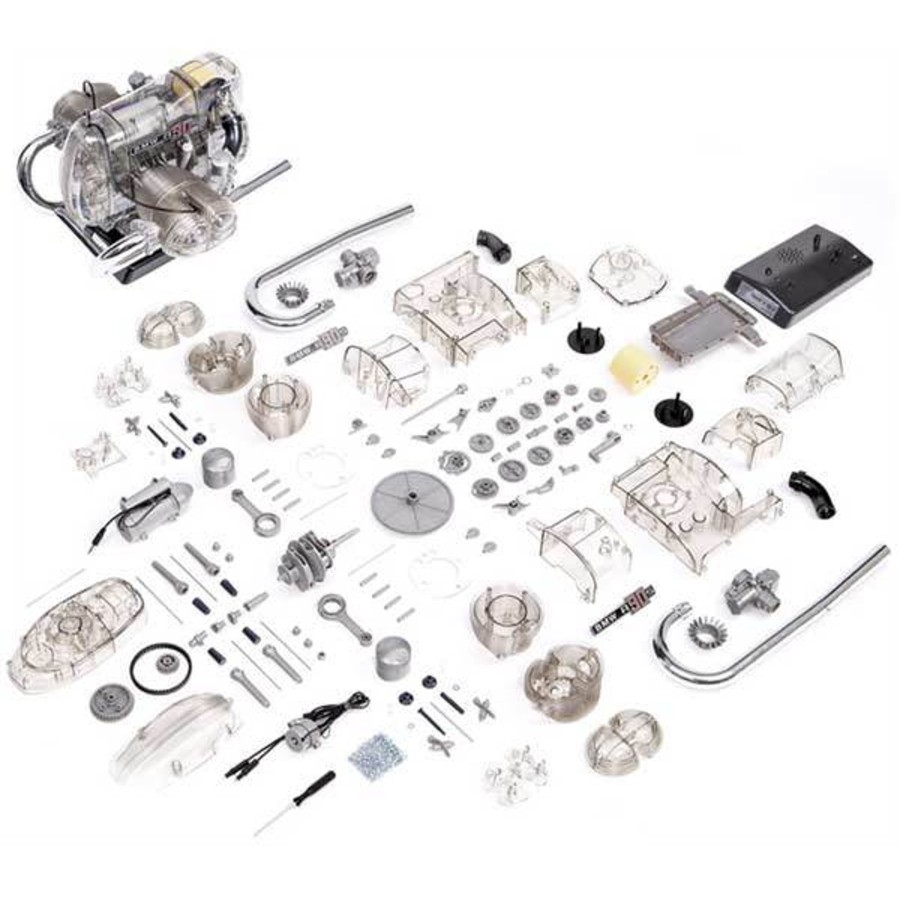 Stem Model enginediy | Flat Twin Airhead Engine Model Kit - Build Your Own 2 Cylinder Engine - Bmw Diy Assembly Kit