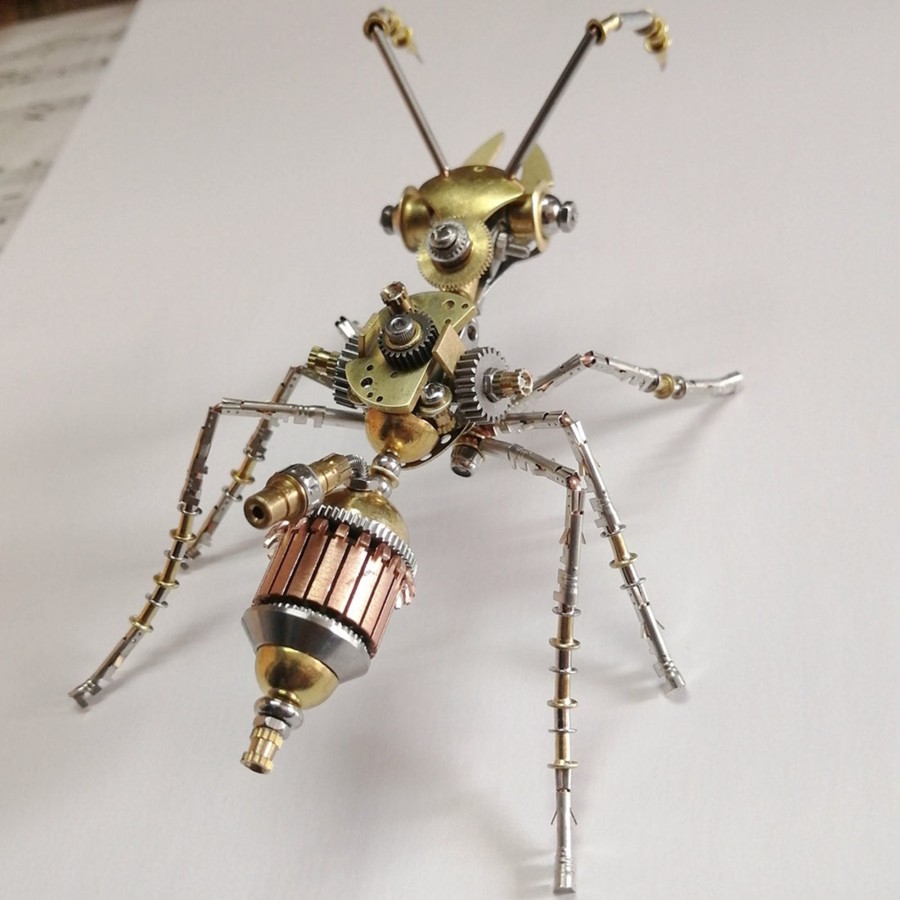 Diy Engine enginediy | 3D Metal Mini Ant Puzzle Steampunk Diy Assembly Model Kit 190Pcs