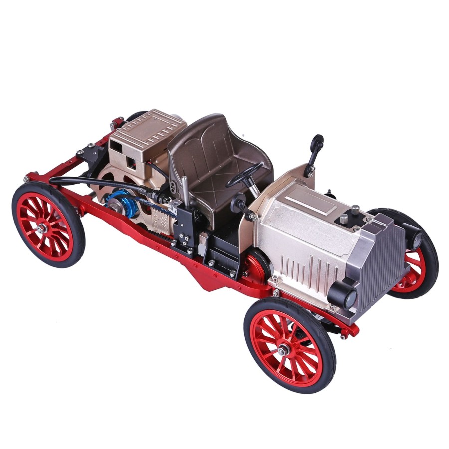 Diy Engine enginediy | Teching Classic Car Engine Assembly Kit Mini Electric Single-Cylinder Engine Metal Mechanical Model High Level Educational Collection