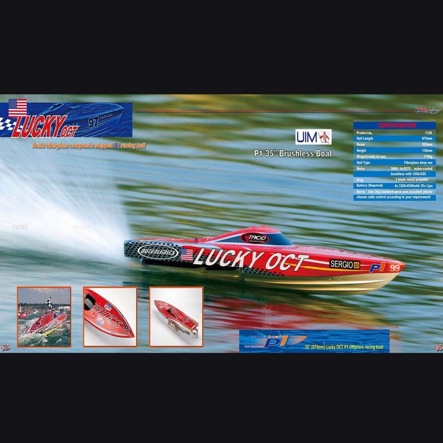 Rc Engine & Model Engine DIY | Tfl 1126 Patron Saint Rc Electric Boat With 3660/2070Kv Brushless Motor 120A Esc (Artr)