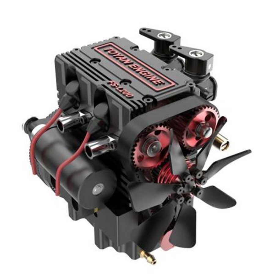 Rc Engine & Model enginediy | Toyan Fs-L200 Engine 2 Cylinder 4 Stroke Nitro Engine Model Kit - Build Your Own Engine That Works