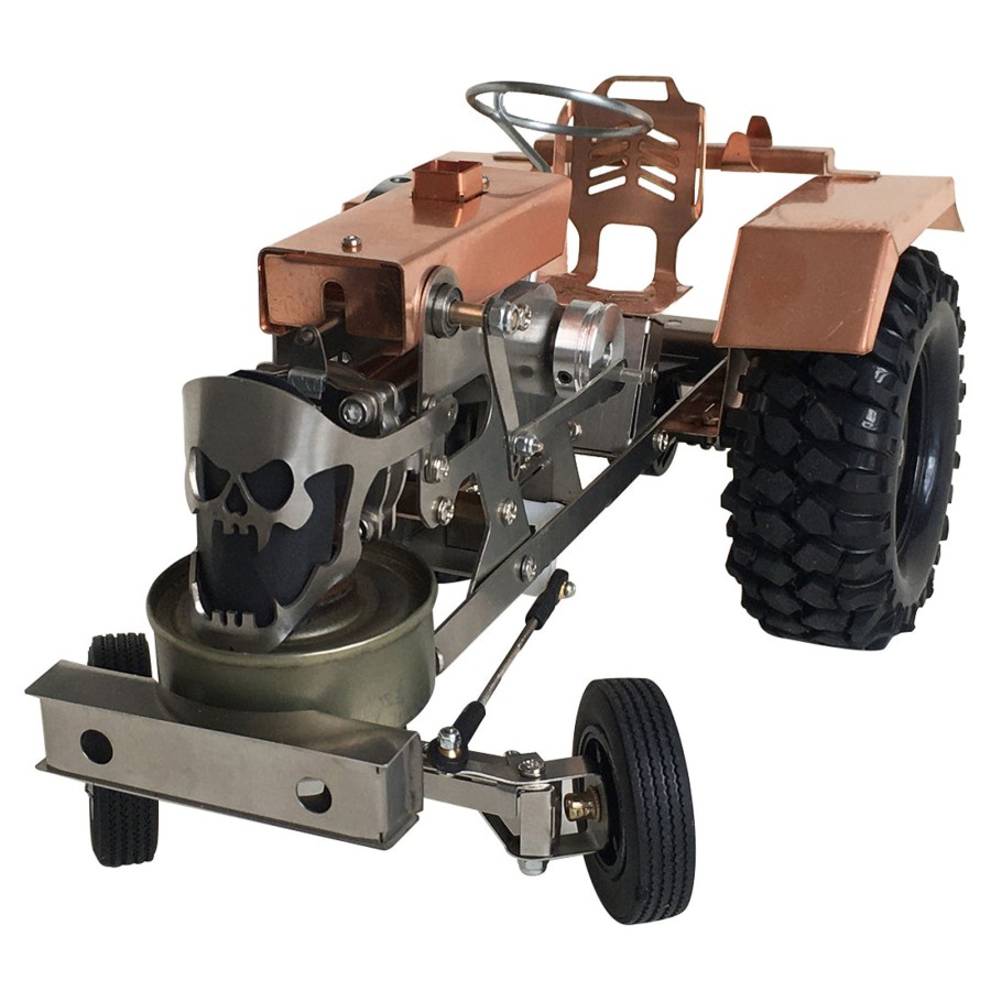 Model Engine enginediy Stirling Engine & Parts | Stirling Engine Agricultural Tractor Model Hot Air Stirling Engine Toy With Movable Skull Head