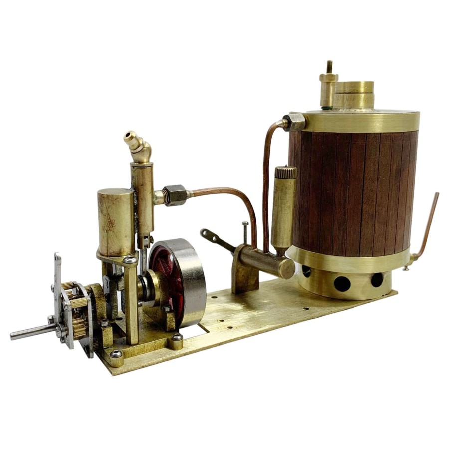 Model Engine Engine DIY | Mini Single-Cylinder Steam Engine Set With Gearbox Boiler For Model Ship Within 50Cm