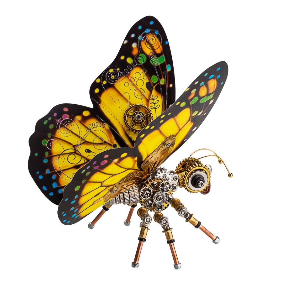 Diy Engine enginediy | 150Pcs Steampunk Butterfly Assembly Model 3D Model Kit