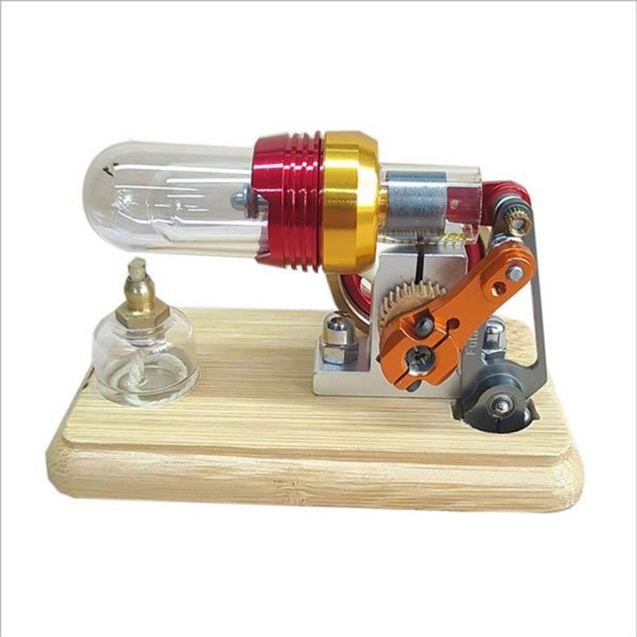 Model Engine Engine DIY Single Cylinder Stirling Engine | Mini Hot Air Stirling Engine Motor Model External Combustion Engine Educational Toy Kit