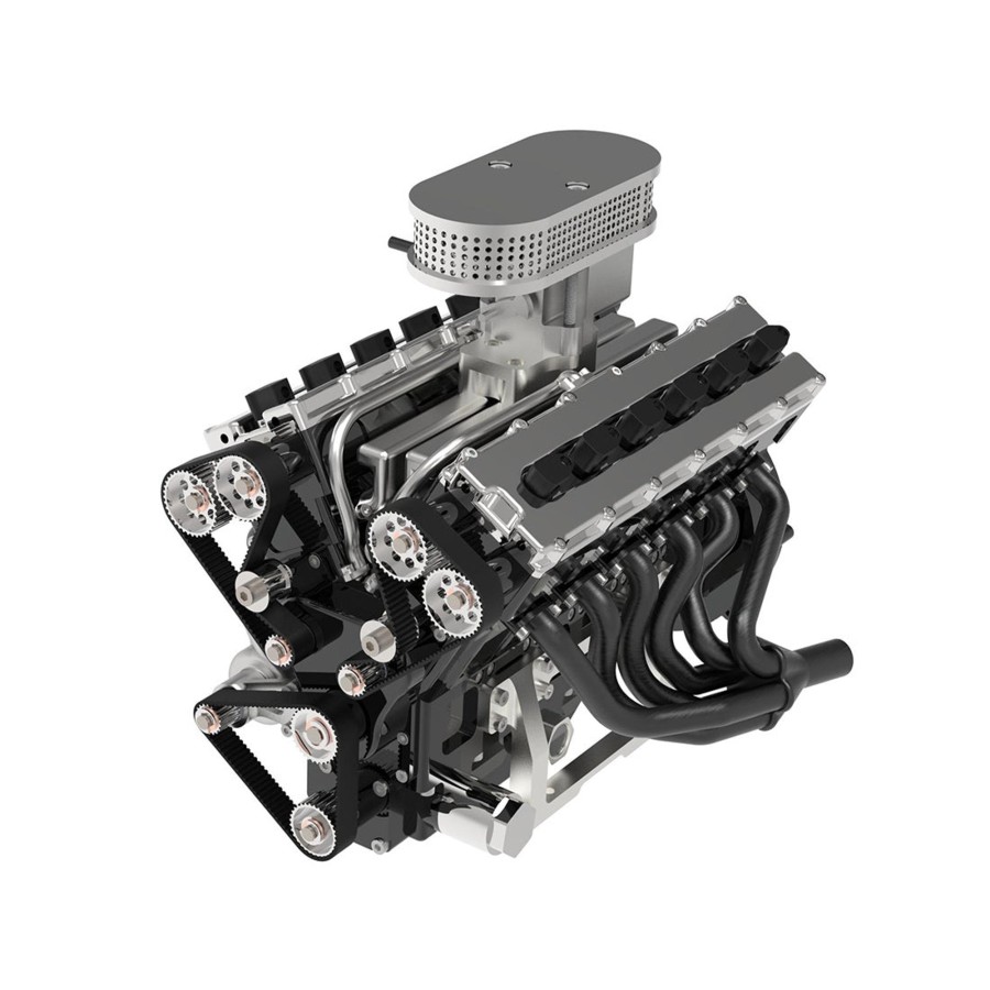 Diy Engine enginediy | Enjomor V12 Engine Gs-V12 72Cc Dohc 4-Stroke 12-Cylinder 48-Valve Water-Cooled Electric Start Gasoline Engine Model - V12 Engine Model That Works