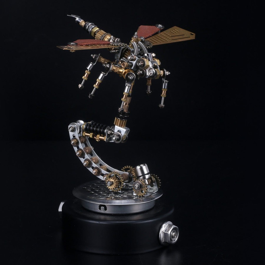 Diy Engine enginediy | 3D Puzzle Model Kit Mechanical Dragonfly With Holder