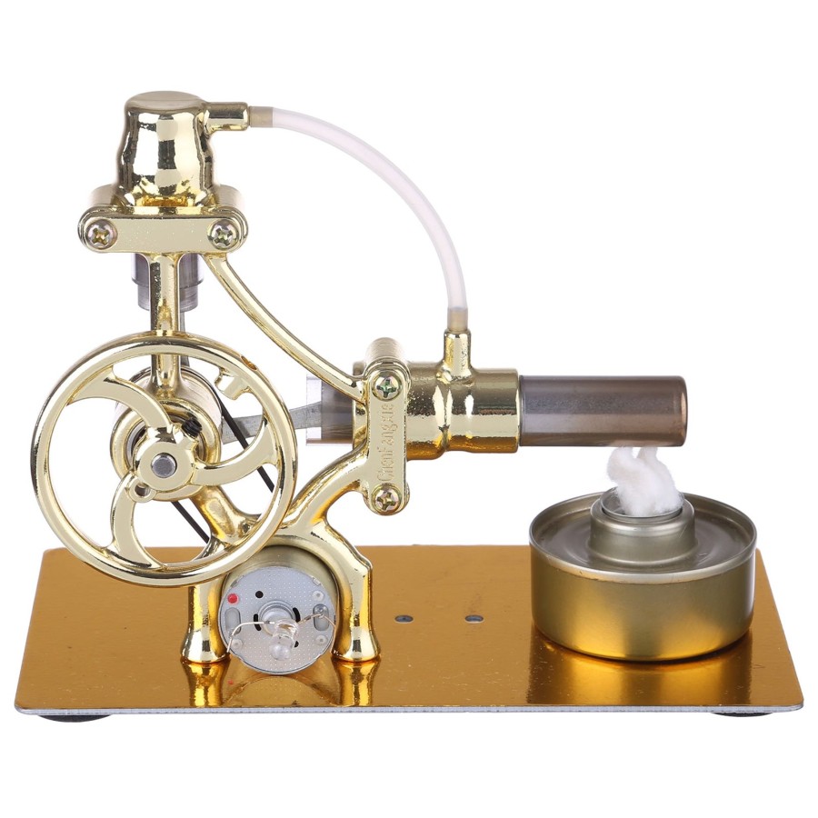 Stem Model enginediy | L-Type Single-Cylinder Stirling Engine Generator Model With Led Diode Science Experiment Teaching Model Toy Collection