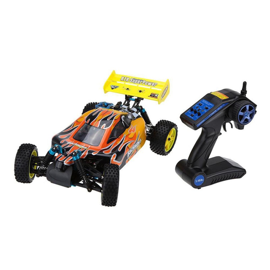 Rc Engine & Model enginediy | Hsp 94166 1/10 4Wd 2.4G Rc Off-Road Vehicle Methanol Powered Car With Level 18Cxp Engine - Yellow