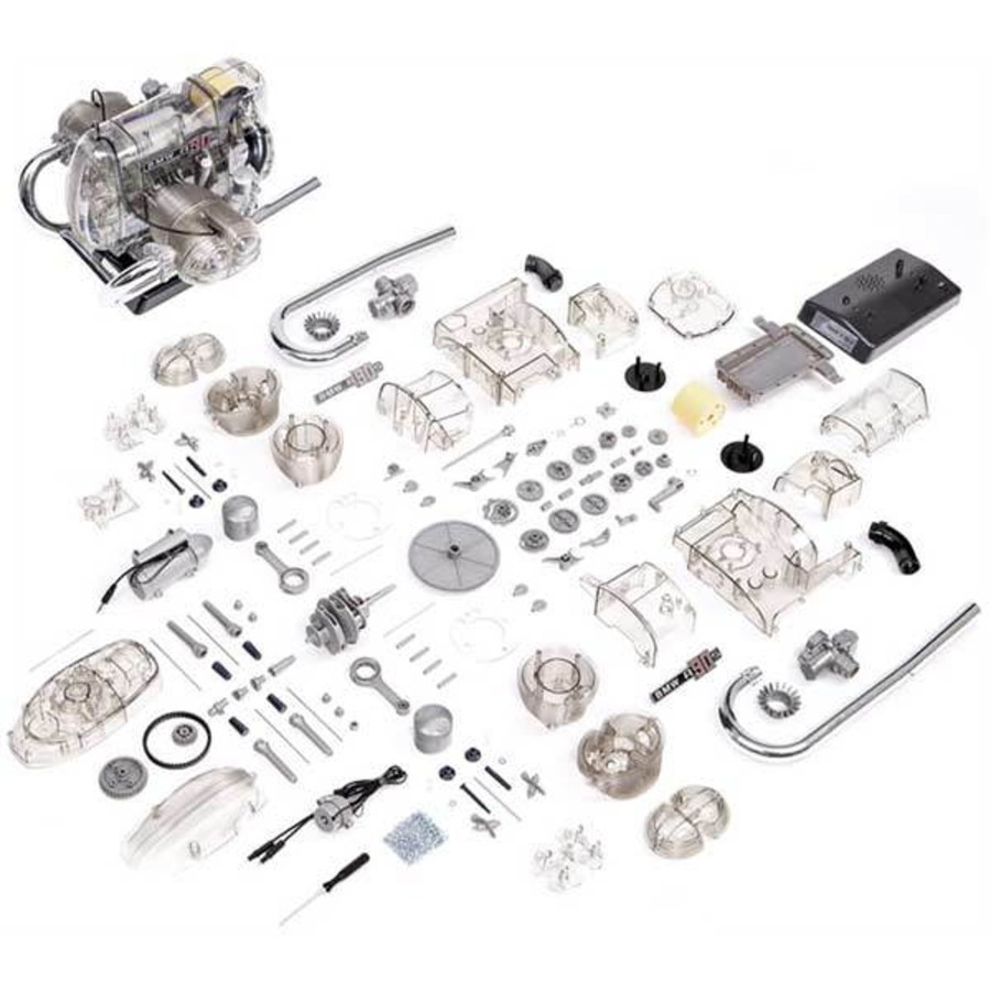 Model Engine enginediy | Flat Twin Airhead Engine Model Kit - Build Your Own 2 Cylinder Engine - Bmw Diy Assembly Kit