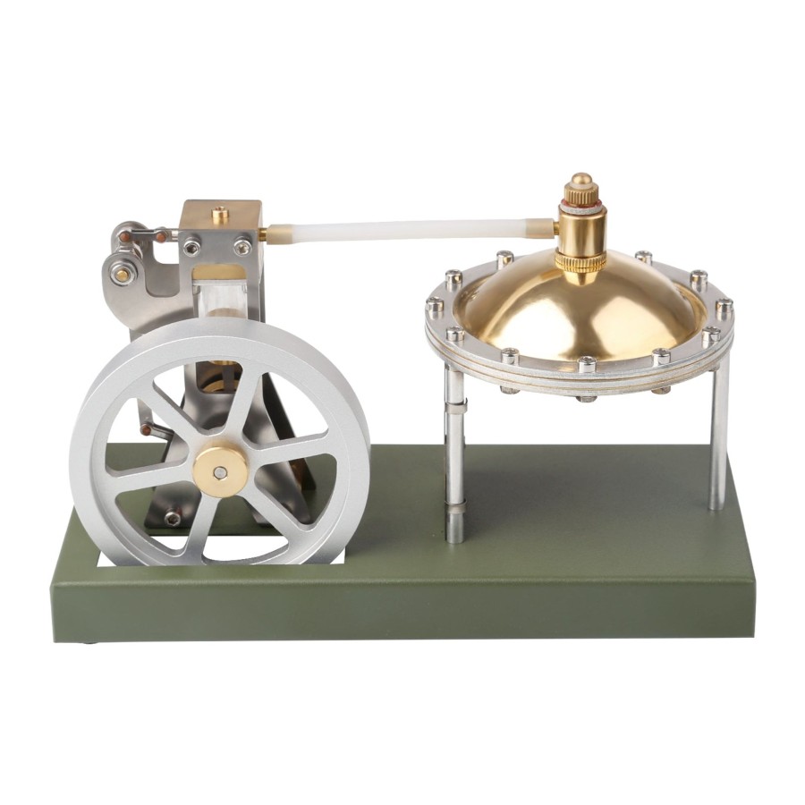 Model Engine enginediy | Enjomor Retro Metal Steam Engine With Boiler - Vertical Transparent Cylinder Steam Engine Model - Stem Toy