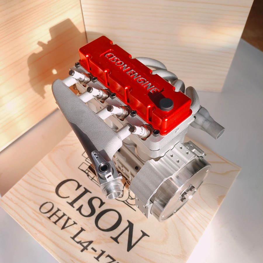 Diy Engine enginediy | Cison L4-175 17.5Cc Mini Ohv Inline 4 Cylinder 4 Stroke Water-Cooled L4 Rc Gasoline Engine Model - Speed Up To 8,000Rpm