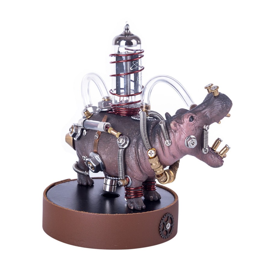 Diy Engine Engine DIY | 3D Metal Model Kit Mechanical Hippo Diy Games Assembly Puzzle Jigsaw Creative Gift - 105Pcs