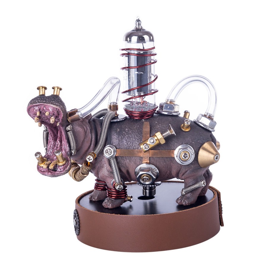 Diy Engine Engine DIY | 3D Metal Model Kit Mechanical Hippo Diy Games Assembly Puzzle Jigsaw Creative Gift - 105Pcs