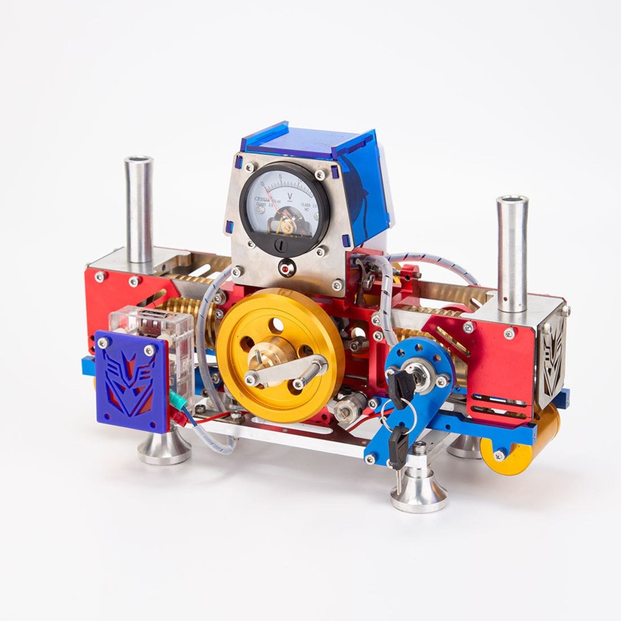 Stem Model enginediy | Horizontal Opposed Double-Cylinder Flame-Licker Suction Fire Vacuum Stirling Engine Power Generator Model Set