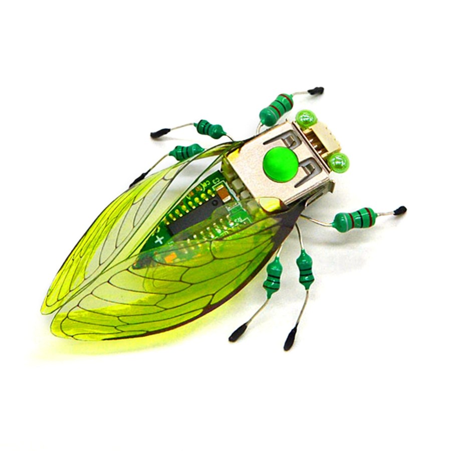 Diy Engine Engine DIY | Diy Assembly Mechanical Insect Model Kits Handmade Scientific Toy Set With Voice-Activated Photo Frame - Cicada (Random Color)