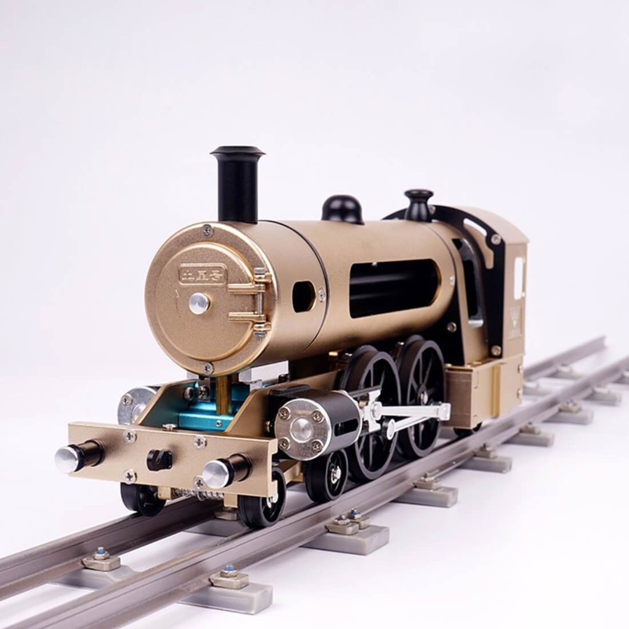 Diy Engine enginediy | Teching Steam Locomotive Train Assembly Engine Full Metal Hardest Build Kit With Track Gift Collection - 387Pcs