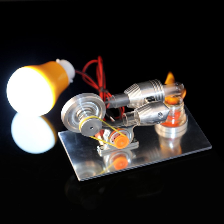 Model Engine enginediy Stirling Engine & Parts | Stirling Engine Model With Electricity Generator - Light Up Colorful Led Enginediy