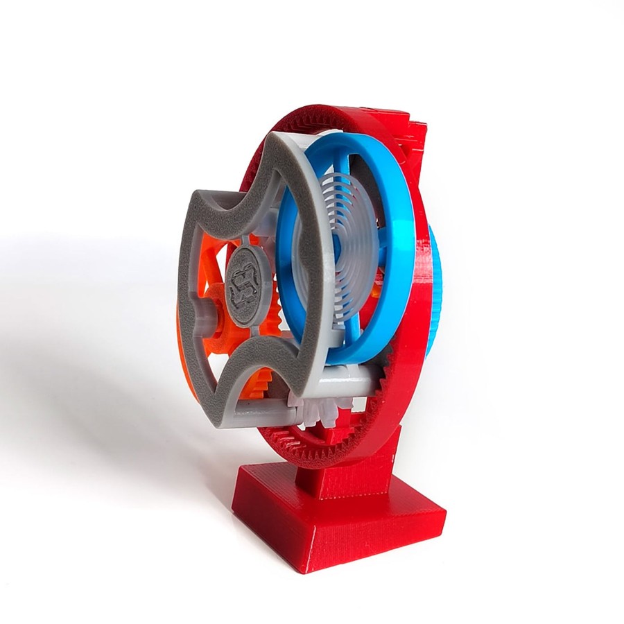 Stem Model enginediy | 3D Printed Tourbillon Double-Ring Flywheel Assembly Model Physics Experiment Teaching Model Educational Toy