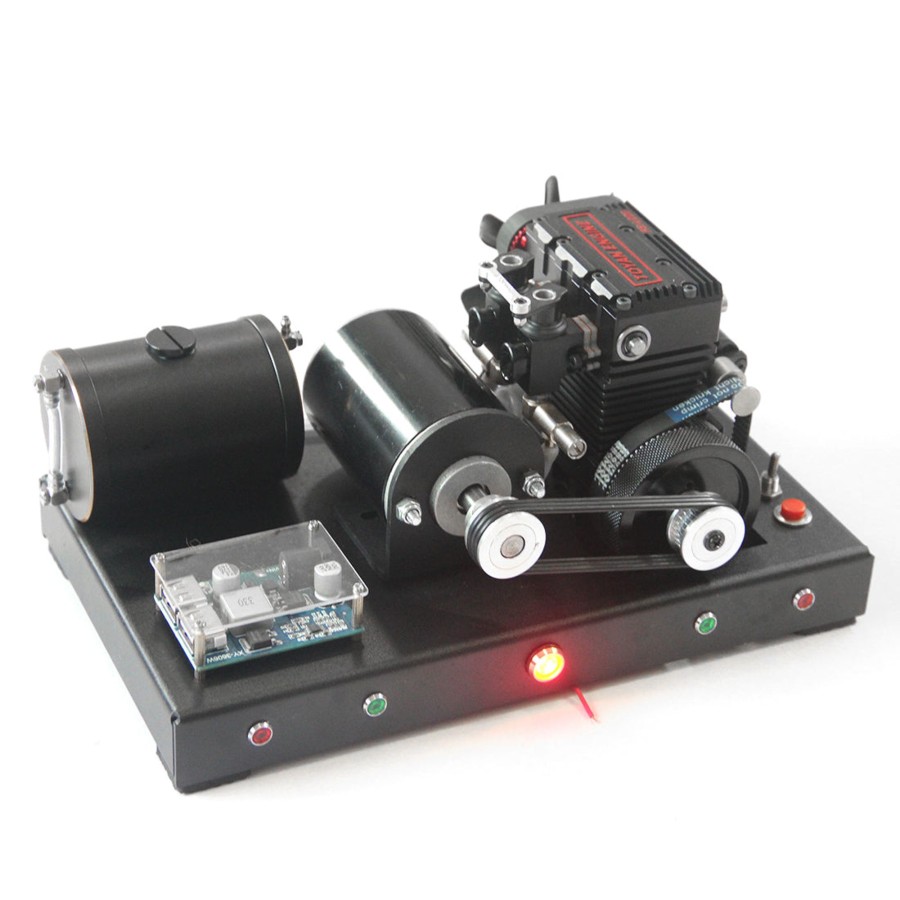 Model Engine enginediy | Toyan Fs-L200 Inline Two-Cylinder 4-Stroke Nitro Engine 12V Micro Illuminated Generator Model