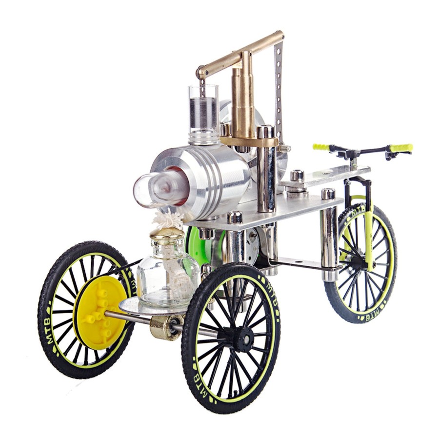 Diy Engine enginediy | Enjomor Stirling Engine Tricycle Model Walkable Manual Steering Car Model Motor Toy