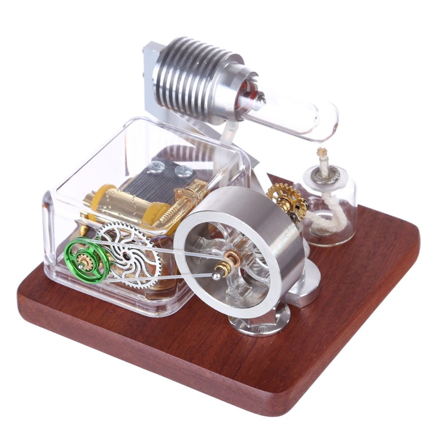 Stem Model enginediy | Stirling Engine Model With Rotating Mechanical Music Box Science Experiment Engine Toy