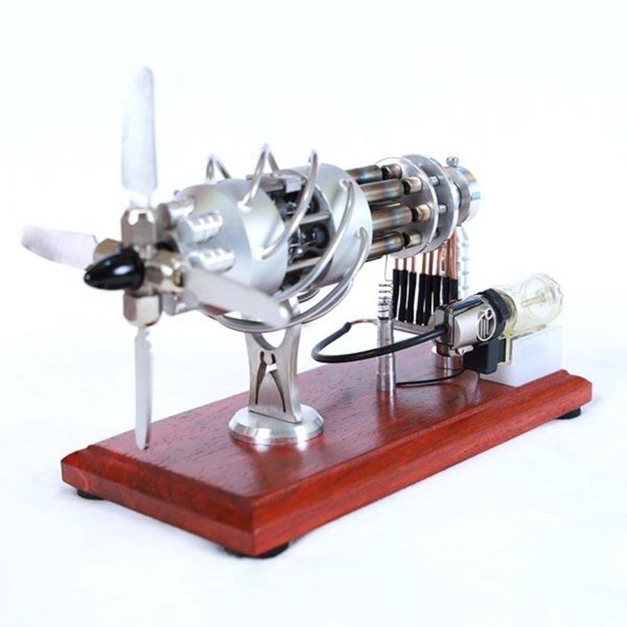 Model Engine enginediy Multi-Cylinder Stirling Engine | 16 Cylinder Stirling Engine Model Kit Collection Gift For Engineer - Enginediy