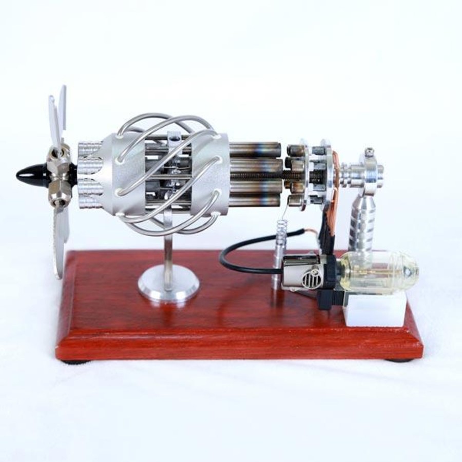 Model Engine enginediy Multi-Cylinder Stirling Engine | 16 Cylinder Stirling Engine Model Kit Collection Gift For Engineer - Enginediy