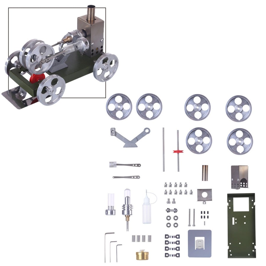 Diy Engine enginediy | Enginediy Stirling Engine Car Model Set Engine Diy Assembly Kit Physical Experiment Toy