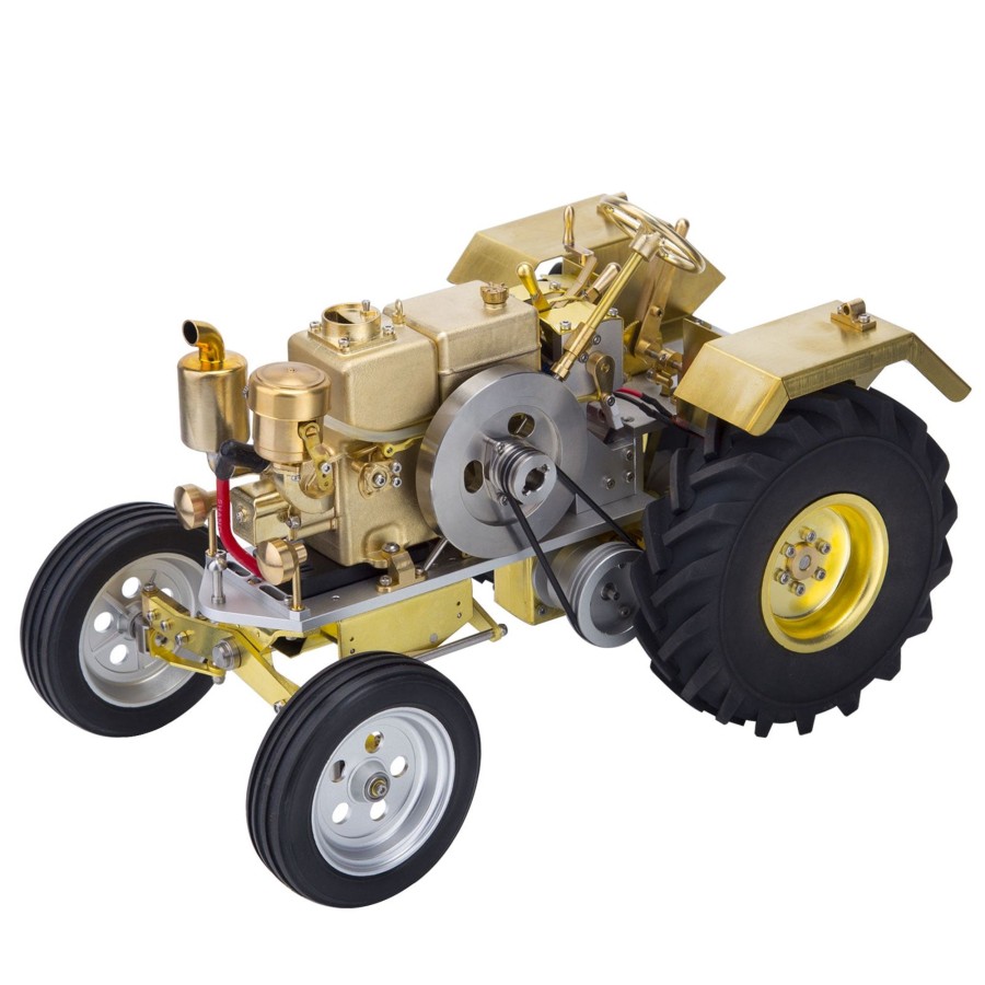 Model Engine enginediy | T1 Antique Roller Tractor Model With Mini Water-Cooled Single-Cylinder Gasoline Ic Engine