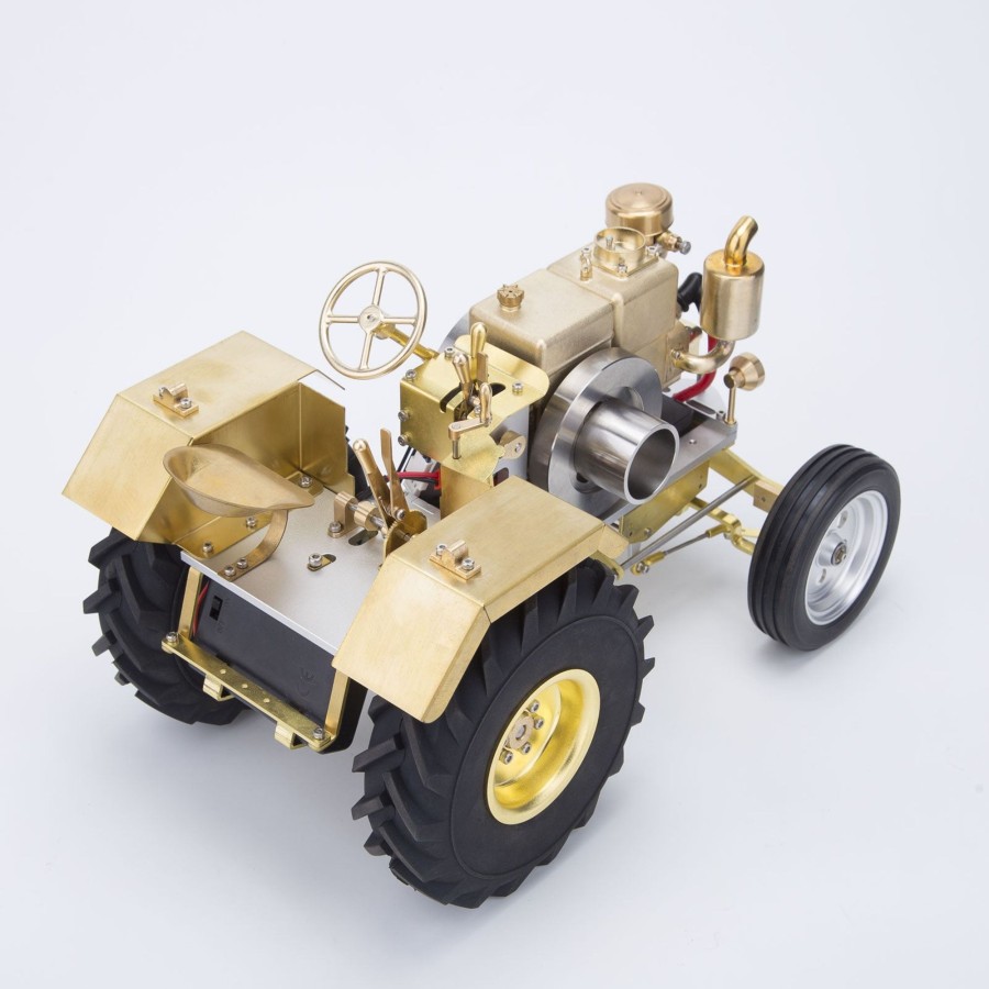 Model Engine enginediy | T1 Antique Roller Tractor Model With Mini Water-Cooled Single-Cylinder Gasoline Ic Engine