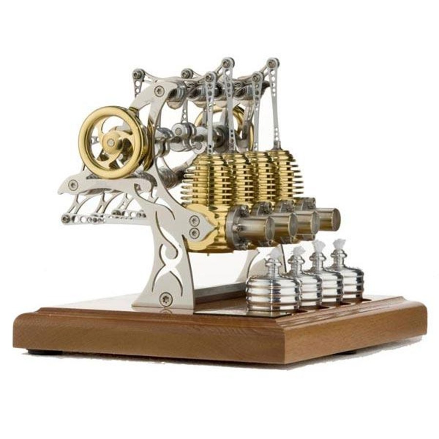 Model Engine enginediy | Stirling Engine 4 Cylinder Stirling Engine Kit For Gift Collection Enginediy