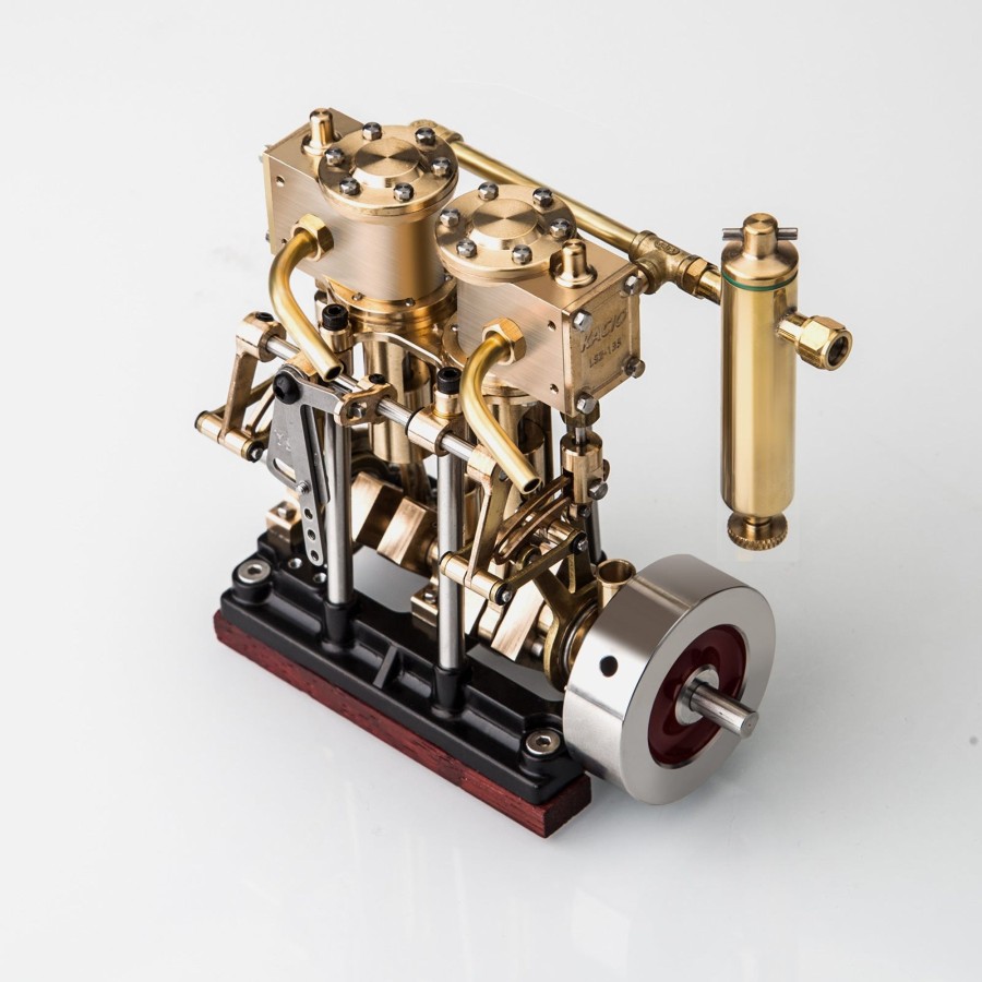 Model Engine enginediy | Kacio Ls2-13S Vertical Steam Engine 2-Cylinder Reciprocating Steam Engine With Oil Cup Reverse Rotation Steam Model Boat