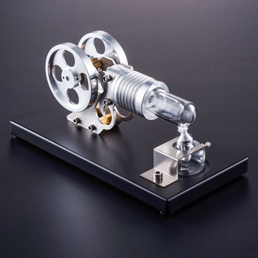 Model Engine enginediy Single Cylinder Stirling Engine | Stirling Engine Diy Manson Engine Model Set With Metal Baseplate Toy For Children