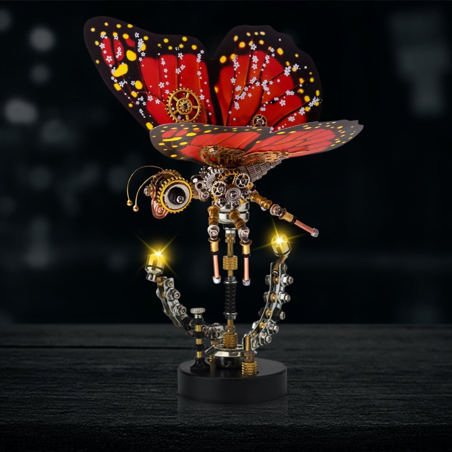 Diy Engine enginediy | Steampunk Anartia Amathea Peacock Butterfly Model Kit - 150Pcs