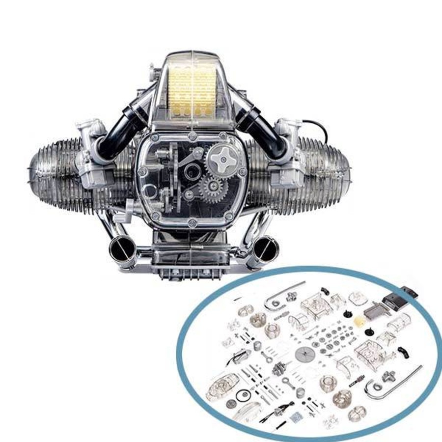 Model Engine enginediy | Flat Twin Airhead Engine Model Kit - Build Your Own 2 Cylinder Engine - Bmw Diy Assembly Kit