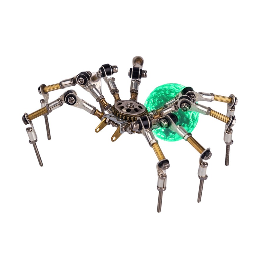 Diy Engine Engine DIY | 3D Metal Spider Model Diy Kits With 3Cm Glowing Led Crystal Ball -270Pcs+