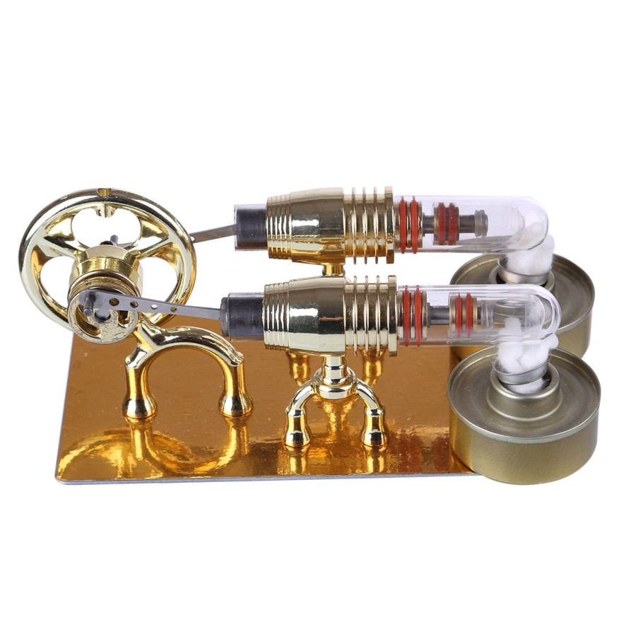 Model Engine enginediy Multi-Cylinder Stirling Engine | Enjomor 2 Cylinder Stirling Engine Model - Stem Toy