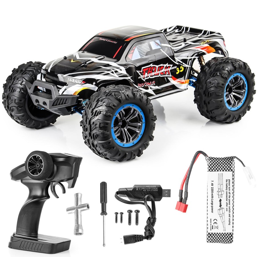 Rc Engine & Model Engine DIY | Rc Car 1/10 4Wd 2.4G 70Km/H Metal Brushless High-Speed Off-Road Vehicle All-Terrain Electric Climbing Rc Car Monster Truck Model Toy - Black