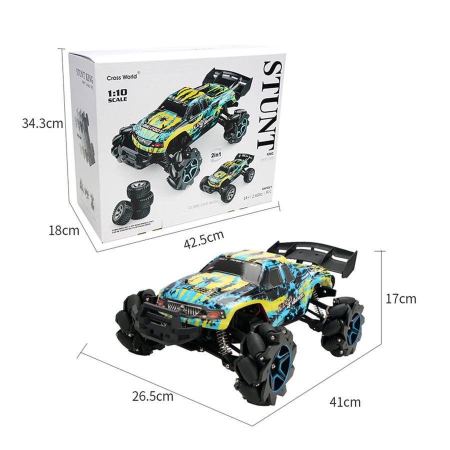 Rc Engine & Model Engine DIY | Rc Car 1/10 45Km/H 4Wd 2.4G New Structure High-Speed Rc Car Stunt All-Terrain Electric Off-Road Vehicle Rc Monster Truck Model For Children Adults