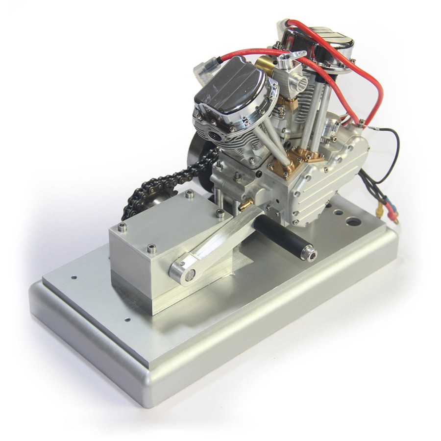 Model Engine enginediy | Cison Fg-9Vt 9Cc V-Twin Engine With Upgrade Kick Starter Kit And Base