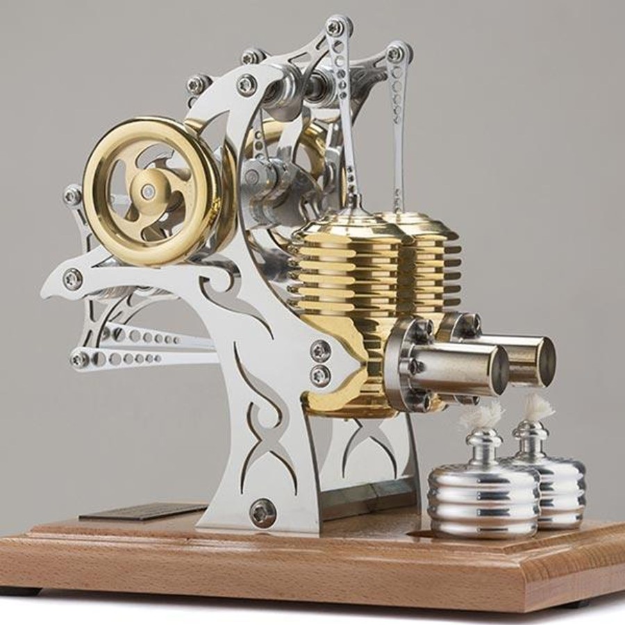 Model Engine enginediy Stirling Engine & Parts | Stirling Engine Kit 2 Cylinder Assembly Stirling Engine Diy Kit Gift Collection - Enginediy