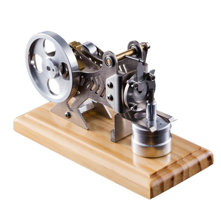 Model Engine enginediy Vacuum Engine | Vacuum Engine Flame Licker Engine Flame Eater Engine Motor Model With Wood Base - Enginediy