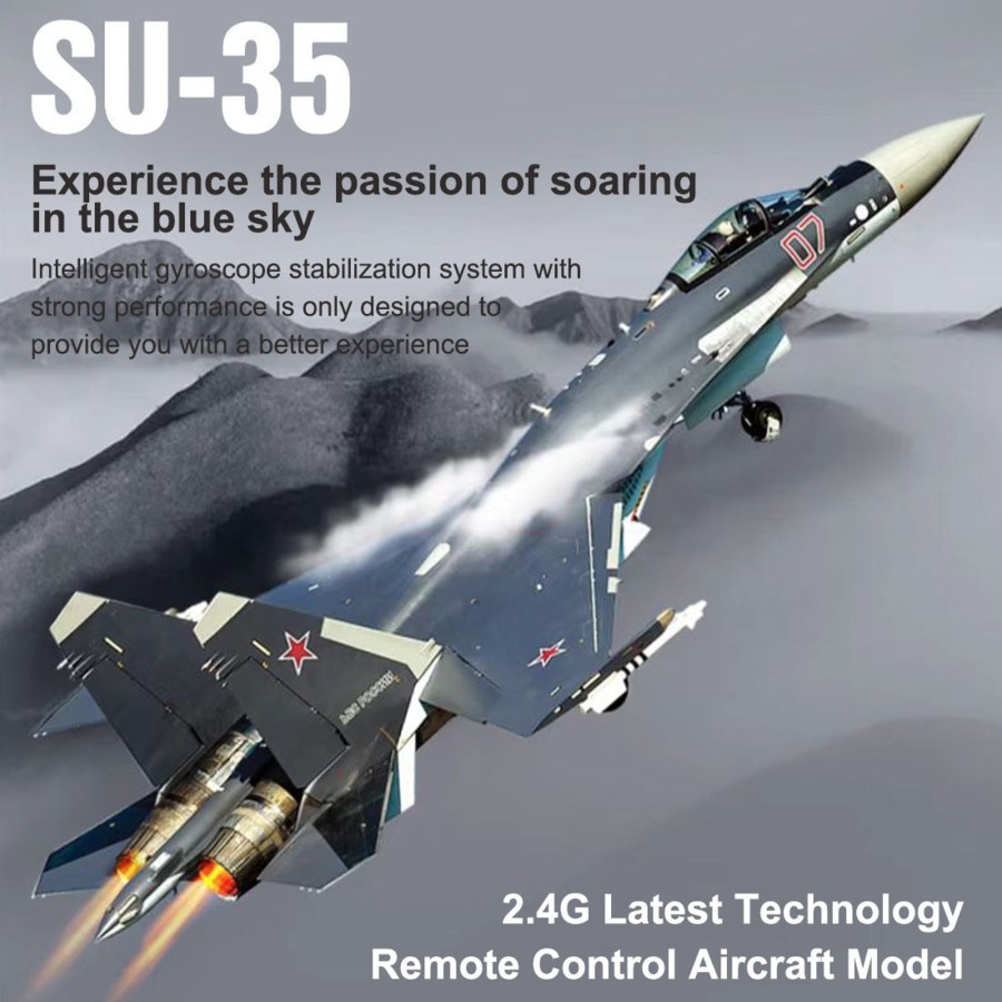 Rc Engine & Model enginediy | Su35 2.4G Rc Airplane 4Ch Fighter Airplane Plane Boys' Electric Aircraft Toy Gift (Rtf Version)