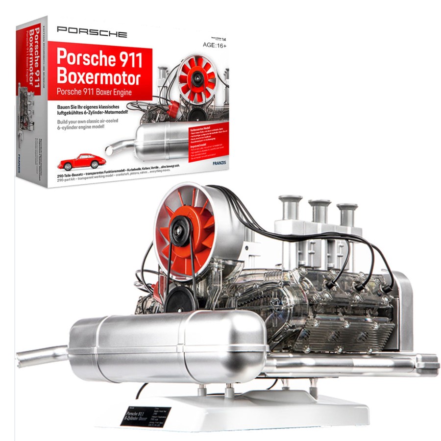 Diy Engine enginediy | Porsche 911 Boxer Engine Model Kit - Build Your Own Engine Model That Works - Classic Air-Cooled 6-Cylinder Engine Model