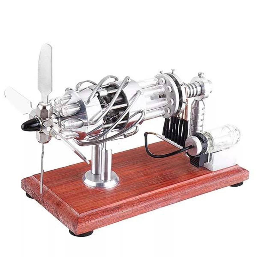 Model Engine enginediy Stirling Engine & Parts | 16 Cylinder Stirling Engine With Quartz Tube Collection Gift For Engineer-Upgrade