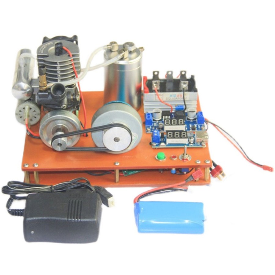 Stem Model enginediy | One Key Start Level 15 Methanol Generator Set Diy Homemade Methanol Miniature Engine Motor Generator Dc 12V Output