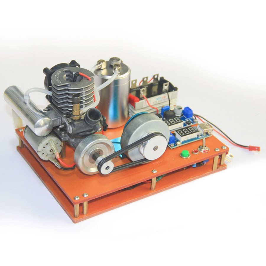 Stem Model enginediy | One Key Start Level 15 Methanol Generator Set Diy Homemade Methanol Miniature Engine Motor Generator Dc 12V Output