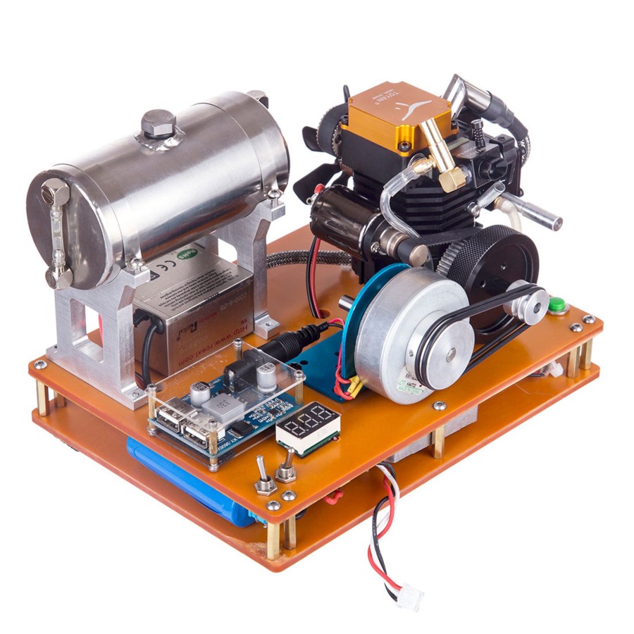 Stem Model enginediy | Toyan Fs-S100G 4 Stroke Gasoline Engine 12V Diy Electric Generator Science Toy - Enginediy